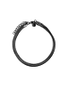 Steel_Art Herrenarmband Eero silberfarben poliert in schwarz