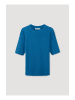 Hessnatur Kurzarm-Pullover in wasserblau