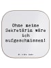 Mr. & Mrs. Panda Holz Untersetzer Spruch Sekretärin Helfer mit S... in Weiß