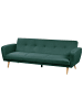 Beliani 3-Sitzer Sofa FLORLI in Grün/Heller Holzfarbton - (W) 214 x (H) 82 x (L) 85 cm