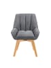 DUBI Möbel 2er-Set: Drehstuhl Mika-Oskar in Grau - (B)60 x (H)88 x  (T)68 cm