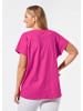 GOLDNER Luftiges Shirt mit schmaler Blende in pink