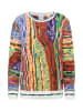 Carlo Colucci Strickpullover Fazzi in Weiß / Mehrfarbig