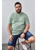Men Plus Kurzarm T-Shirt in efeu grün