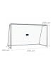 relaxdays Fußballtor "mit Torwand" in Grau - (B)300 x (H)200 x (T)120 cm