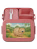 Mr. & Mrs. Panda Bentobox Wombat Design ohne Spruch in Rot Pastell