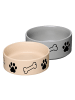 Ritzenhoff & Breker 2er Set Futternäpfe Mika Dog ø 18,5 cm beige-grau in beige-grau