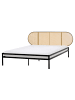 Beliani Doppelbett BOULIN in Schwarz/Braun - (W) 201 x (H) 103 x (L) 208 cm