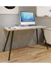 VCM  Schreibtisch Bürotisch Computertisch Salia 138x50 in Weiß / Honig-Eiche