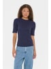 SAINT TROPEZ Kurzarm-Bluse LucianaSZ Gerade Passform in Night Sky