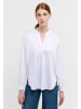 Eterna Satingewebe Bluse Langarm in Weiß
