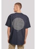 F4NT4STIC Heavy Oversize T-Shirt Geometrics Grau in marineblau