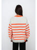 salzhaut Sweatshirt VERBAAST Fiery Coral - Offwhite