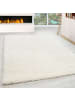 KADIMA DESIGN Teppich Hochflor Unifarben Polypropylen Wohnzimmer Shaggy in Creme