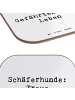 Mr. & Mrs. Panda Bierdeckel Spruch Schäferhund Gefährten mit Spruch in Weiß