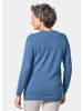 GOLDNER Kurzgröße:  Strickset aus Jacke, Halbarmpullover in jeansblau