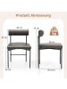 COSTWAY 2er Set Esszimmerstuhl 47,5 x 46 x 74 cm in Grau