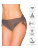 Aquarti Aquarti Damen Bikinihose mit Raffung und Schnüren in braun Modell 1
