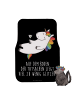Mr. & Mrs. Panda Fahrer Autofußmatte Einhorn Blümchentail mit Spruch in Schwarz