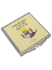 Mr. & Mrs. Panda Kosmetikspiegel Rabe Sombrero mit Spruch in Gelb Pastell