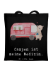 Mr. & Mrs. Panda Tragetasche Bär Camper mit Spruch in Schwarz