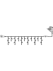 STAR Trading LED Lichtervorhang Eisregen 3x0,4m Icicle koppelbar Icicle in schwarz