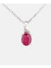 Diamant L'éternel Halskette mit Anhänger aus 375 Weißgold mit Diamant mit Rubin