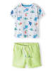 Minoti 2tlg. Outfit: T-Shirt & Sweatbermudas catch 4 in neongelb