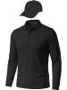 normani Herren Langarm Poloshirt mit passender Baseballkappe in Schwarz