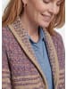 GOLDNER Kurzgröße:  Jacquardstrickjacke mit Schalkragen in bunt / gemustert