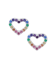 schmuck23 Silber Ohrringe 925 Herz 0,7 cm x 0,8 cm