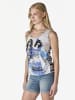 KOROSHI Damen-bedruckte Top-Mädchen in blau