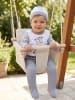 TupTam Baby Bekleidungsset Langarmbody Hose Mütze3 teilig in grau/weiß