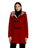 Gil Bret Dufflecoat mit Kapuze in Dunkelrot
