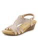 LASCANA Keilsandalette in rosegoldfarben