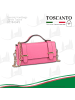 Toscanto Leder Handtasche Toscanto Tasche fuchsia, rosa ca. 19cm