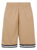 Urban Classics Mesh-Shorts in unionbeige/black/white