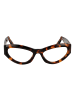 GCDS Unisex Optische Fassungen Katzenauge Braun