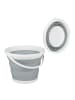 relaxdays 2x Falteimer in Grau - 10 l