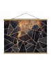 WALLART Stoffbild - Elisabeth Fredriksson - Onyx mit Gold in Schwarz