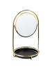 Beliani Kosmetikspiegel INDRE in Gold/Schwarz - (W) 17 x (H) 29 x (L) 17 cm