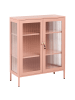 Beliani Vitrine HARLYN  in Rosa - (W) 90 x (H) 110 x (L) 35 cm