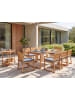 Beliani 9-tlg Gartentisch Set SASSARI II in Braun/Blau
