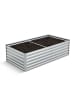 relaxdays Hochbeet in Silber - (B)180 x (H)57 x (T)90 cm