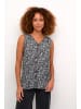 Kaffe Ärmellose Bluse KAamber Regular fit in Black / Chalk Flower