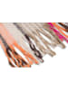 styleBREAKER Web Schal mit Streifen in Taupe-Orange-Pink