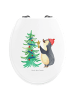 Mr. & Mrs. Panda Motiv WC Sitz Pinguin Weihnachtsbaum ohne Spruch in Weiß