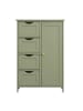 VASAGLE Badezimmerschrank Sofie in Lorbeergrün - (B)30 x (H)82 x (T)55 cm