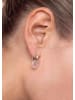 PURELEI Ohrringe Rosenquartz Hoops Silber