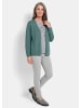 GOLDNER Feinstrickjacke mit Schurwolle in graugrün
